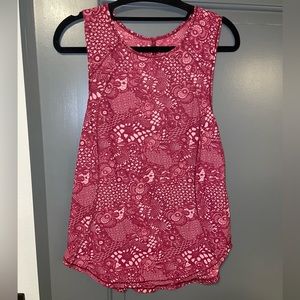 Red Lace Pattern Lululemon Sculpt Tank Size 6